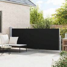 vidaXL Extendable Side Awning, Sunshade, Privacy Screen, Windbreak, Side Roller Blind, Side Wall Awning For Balcony, Garden, And Patio, 160 X 300 Cm, Black - Black - View 28