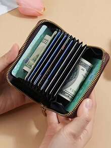 Sparkling Rhinestone Accordion Folding Card Holder, Zipper Closure Credit Card Wallet, Multi-Slot Card Organizer, Fashionable Highly Attractive ID Card Holder; Key Pouch For Daily Carry Items Storage Of Bank Cards, ID Cards, Membership Cards, Access Cards And Business Cards, Keys, Portable Organization, Exquisite And Compact; Widely Suitable For Women, Students, Daily Commute, Back To School, Travel Vacation, Party Wedding, Work And Shopping; Graduation Season Teacher Appreciation Gift, Back To School Welcome Gift, Teacher's Day Birthday Party Exquisite Gift - Multicolor - View 6