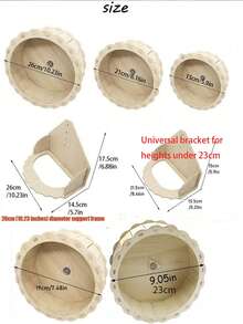 1pc Small Pet Wooden Hamster Running Wheel, Silent Hamster Exercise Wheel, Suitable For Hamsters, Guinea Pigs, Hamsters (15cm/19cm/21cm/23cm/26cm) - Multicolor - View 8
