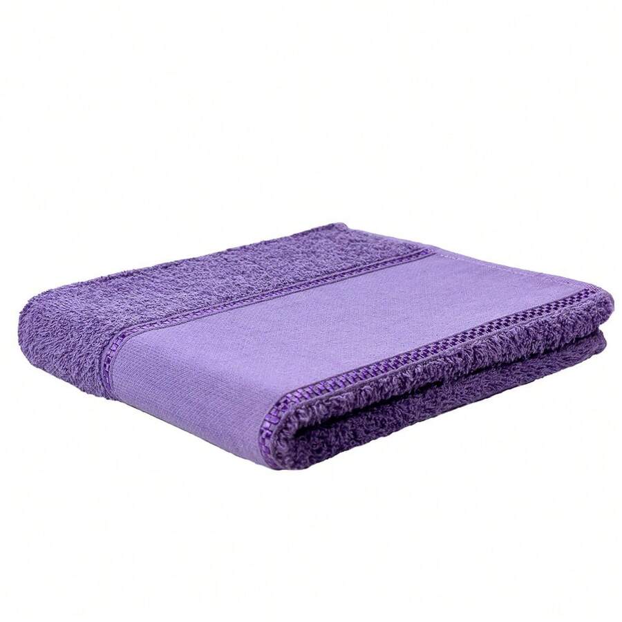 Kit Of 3 Russian Point Embroidery Face Towels 100% Cotton - 紫色 - 查看 1