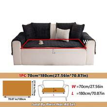 1pc Comfortable Flannel Sofa Cover, Non-Slip Machine Washable Sofa Protector, Soft & Warm, Suitable For Dogs And Home Daily Use - Multicolor - View 24