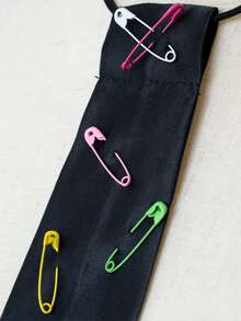 20 Pieces Of Creative Punk-Style Colorful Pin Decorative Ties For Suits, - Multicolor - View 3