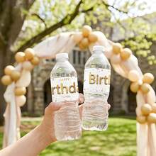 10 Blätter/20 Stück Alles Gute zum Geburtstag Wasserflaschen-Etiketten Geburtstagsfeier Wasserflaschen-Aufkleber, Geburtstags-Wasserflaschen-Umschlag-Aufkleber, Geburtstagsfeier-Dekoration - C - Übersicht 5