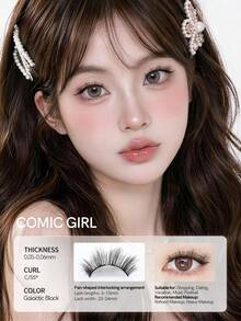 Mlen Diary 軟磁吸假睫毛套組 6-13mm 可重複使用 無需眼線液 升級版 3D 雙磁吸睫毛 便攜免膠水睫毛簇 適合輕盈自然妝容 - 黑色 - 查看 2