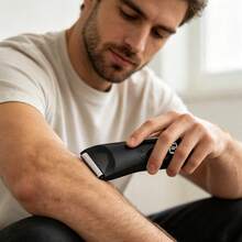 1pc Men's Body Hair Trimmer With Shaving Cloth, Electric Razor Suitable For Face, Arms, Legs, Underarms And Private Areas, Groin Hair Trimmer, Ceramic Blade Unisex Hygienic Shaver, Best Gift For Holidays And Father's Day - black silver - View 8