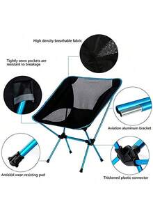 Portable Lightweight Folding Camping Chair, Breathable Mesh Backrest, Stable Steel Frame, Compact Foldable Chair With Carry Bag For Outdoor Activities, Camping, Fishing, Picnic, Hiking, Self-Driving Tour, Easy To Carry - Multicolor - View 9