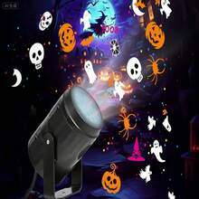 1pc USB Powered Halloween Projection Light, Can Project Dynamic Pumpkin, Spider, Bat And Haunted House Patterns - Black Indoor Night Light, No Battery Required, Holiday Theme Lighting, High Quality Projection Decorative Spotlight, Suitable For Party Decoration And Event Planning - Black - View 10
