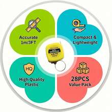12/8/3/1pc, Portable Durable Mini Tape Measure Keychain, Mini Retractable Tape Measure With Keychain, Double-Sided Scale Mini Tape Measure Set - Durable Shockproof, Dual Scale Inch/Cm, Easy-To-Read Steel Ruler, Suitable For Daily Use, Party, Gift, School And Promotional Gifts. Mini Metric Belt Retractable Tape Measure, Accurate Quantity Multi-Function Tape Measure, Precision Measurement Men's Tool, Portable Measurement Work Tool, Durable Portable Travel Essential. - Multiple Styles - View 10