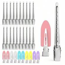 60pcs/8pcs No-Crease Hair Clips, No-Mark Duckbill Crocodile Clips, Suitable For Hairstyling, Makeup, Salon, DIY Crafts, Can Be Distributed, Clip Wavy Hair, Bangs, With Gift Box - Multicolor - View 6