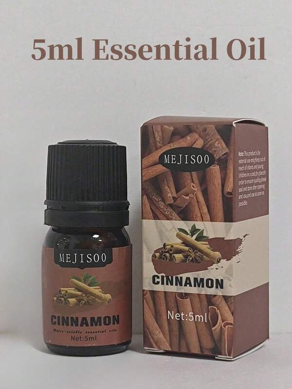 1pc/5ml Essential Oil, Suitable For Aromatherapy Diffuser, Car Aromatherapy, Multiple Scents, Suitable For Aromatherapy Diffuser, Indoor Decoration, Home Care, Living Room, Making Aromatherapy Candles, Aromatherapy, Humidifier, Also As A Gift, Bath And Meditation Essential Oil, With Soothing Effect