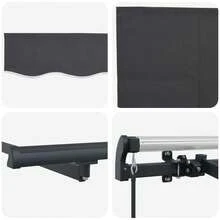 vidaXL Store banne rétractable anthracite, 350 x 200 cm. Pour plus de détails, veuillez consulter la suite. Ce produit convient aux balcons, jardins, abords de piscine et peut également servir d'élément décoratif pour votre maison. - Multicolore - Voir 9