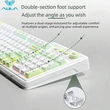 AULA Wireless Keyboard And Mouse Set RGB Backlit Tri-Mode Bluetooth 2.4G Gaming Mouse Computer Keyboard Compatible With PC Laptop Mac - View 5