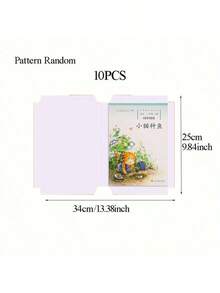 [Pre-Cut Self-Adhesive Book Covers] Self-Adhesive Book Covers, Suitable For Books With Cover Sizes 13.3*18.5 Inches/11.8*16.93 Inches/9.84*13.38 Inches, Dust-Proof Book Covers, Back To School Supplies, Pre-Cut Book Covers (Random Pattern) - Clear - View 11