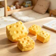 Squishy,Simulated Cheese Kneading And Squeezing Toy, Slow Rebound Toy, Suitable For Children's Party Gifts, Party Prizes, Novel Slow Rebound Toys, Gift Bag Fillers, Classroom Rewards, Holiday Party Gifts - Multicolor - View 9