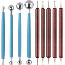 30-Piece Pottery Tools, One Storage Bag, 5 Embroidery Needles, 5 Silicone Pens, 4 Rolling Pins, A Sponge, A Cutting Line, A Steel Sheet, A Triangular Block, 6 Carving Tools, 1 Seven-Thread Needle, 4 Trimming Tools - Pottery Tools - View 8