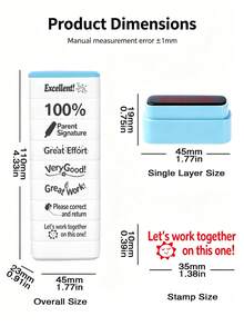 (8+3) Teacher 8-In-1 Grading Stamps, Parent Signature Self-Inking Homework Stamps, Teacher Supplies Set, Essential For Elementary Classroom, Clear Impression, No Smudging, Designed For Teachers, Perfect Gift For Educators - Sets - View 3