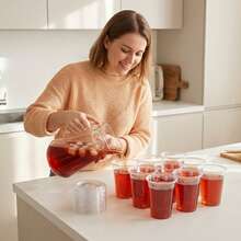 16oz/14oz Set Reusable & Washable Transparent Cups With Lids, Thick Direct Drinking Lid Iced Drink Cup, Coffee Cup, Smoothie Cup, Suitable For Cold Drinks, Juice And Milkshake - Halloween/Christmas/Birthday Party Essentials - Transparent - View 9