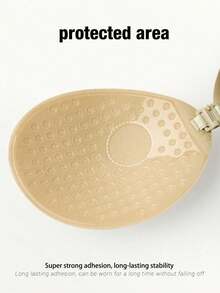 1Pc Halter Silicone Self Adhesive Push Up Sticky Bra With Detachable Straps, Anti-Slip Strong Lift Backless Invisible Bust Lifter For Wedding Gowns, Summer Beach, Pool Parties, Evening Dresses, Sports & Daily Loungewear - Multicolor - View 11