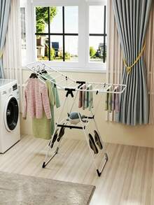 Foldable Clothes Drying Rack, Indoor/Outdoor Space-Saving Laundry Stand, Portable Airer For Towels, Socks & Garments, Ideal For Balcony, Bathroom, Laundry Room & Apartment Use - View 12