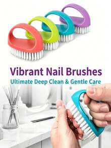 Multi-Color Nail Brush, Multi-Functional Portable Nail Care Tool, Nail Brush For Cleaning Hands, Feet, Toes And Nails, Suitable For Home And Party, Best Gift Choice - Soft-bristled Small Brush - View 1