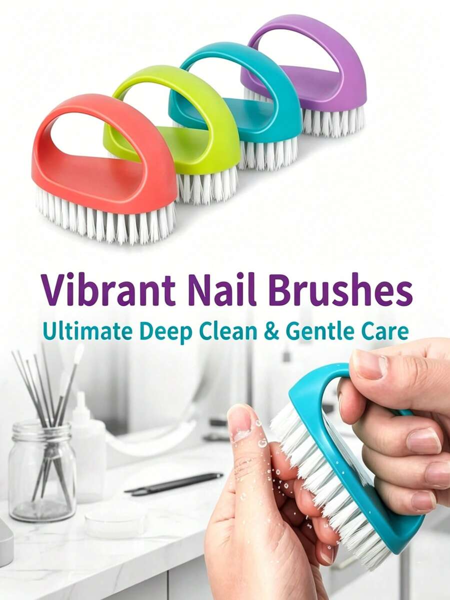 Multi-Color Nail Brush, Multi-Functional Portable Nail Care Tool, Nail Brush For Cleaning Hands, Feet, Toes And Nails, Suitable For Home And Party, Best Gift Choice - Soft-bristled Small Brush - View 1