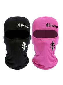 1/2/3Pcs Shiesty Letter & Dollar Sign Print Balaclava, Breathable Mesh Full Face Ski Mask, Hip Hop Streetwear Head Cover For Motorcycle Riding, Skateboarding & Daily Outfits - Multicolor - View 16