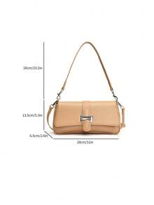 Dedoo 1 buc. geantă de mână 2024, model nou, tip baguette lungă din denim cu design clown, geantă crossbody de umăr și sub braț, calitate înaltă, design original de nișă, potrivită pentru călătorii, întâlniri, cumpărături, angajați de birou, cadou pentru iubită și alte ocazii - Kaki - Vizualizare 2