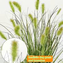 10/8/20pcs Artificial Onion Grass And Foxtail Grass Plants, Realistic Faux Greenery For Floor Decoration, Outdoor Garden And Patio Decor, All-Season Home, Hotel, Wedding Decoration (Pots Not Included) - Green - View 10