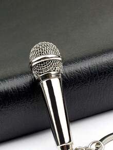 Mini Realistic Microphone Actor Souvenir Performance Gift, Customizable With Personalized Text, Suitable As A Gift For Family, Friends Or Loved Ones, Applicable For Graduation Season, Valentine's Day, Anniversary, Mother's Day, Father's Day, Backpack Decoration Pendant, Personalized Bag Charm - Multicolor - View 6