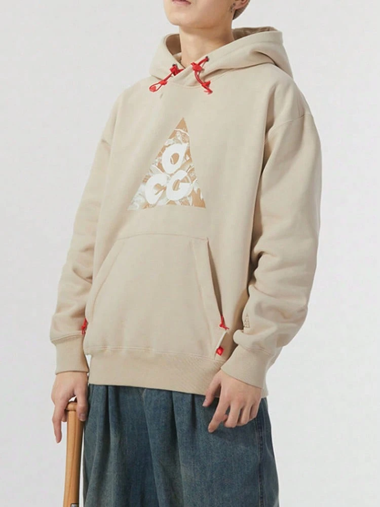 Nike Dragon New Year Collection Men's Thermal-Lined Hoodie With Logo Print, Sand-Dump White - White Sand Dunes - View 1