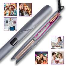 LANDOT Flat Iron Hair Straightener 1 Inch | Fast Heating Ceramic Flat Iron | Best Hot Styling Tools Professional Hair Straightener To Lock In Moisture & Shine (Black) - Black - View 3
