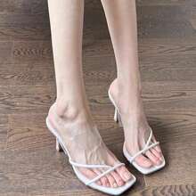 Women Heeled Sandals - Beige - View 1