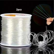 1pc Multi-Specification Transparent Elastic Beading String, Strong & Durable, Clear & Invisible, Smooth Threading, Not Easily Broken, Suitable For Pearl, Jade, Agate Bracelet & Necklace Making, Ample & Durable, Common DIY Jewelry Consumable - Multicolor - View 13