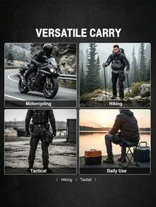 Motorcycle Riding Leg Bag/Body Bag, Multi-Functional Storage For Mobile Phone And Personal Items, Lightweight Design, Zipper Closure, Adjustable Shoulder Strap. - Multicolor - View 11