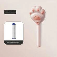 1pc Adjustable Handheld Shower Head, Lotus-Style Shower Head, Cute Cat Paw Design, 3-Level Adjustable Massage, Suitable For Bathroom, Wall-Mounted Installation, Plastic Material, For Shower Use Only - Shower Head - View 12