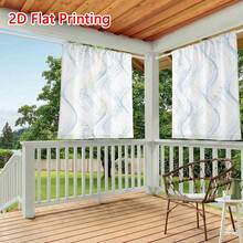 2pcs Outdoor Curtains And Semi Sunshades Are Suitable For Courtyards, Terraces, Porches, And Canopies. They Are UV Resistant/Fade Resistant And Have Both Sun Protection And Privacy Protection Functions - Multicolor - View 8