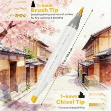 48-180 Colors Alcohol Brush Pen Set, Dual-Tip Blending Art Markers, Suitable For Painting, Permanent Sketching, Adult Coloring, Illustration, Artist Brushes, Back To School Gift - Sets - View 4
