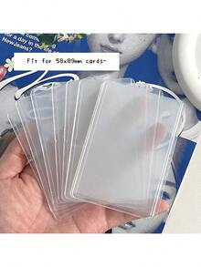 58x89mm 20入/包 垂直緊湊硬卡套，透明3英吋明信片保護套，適用於棒球、美式足球、籃球、曲棍球、高爾夫單張運動卡，頂裝式，雙面保護膜 - 無色 - 查看 6