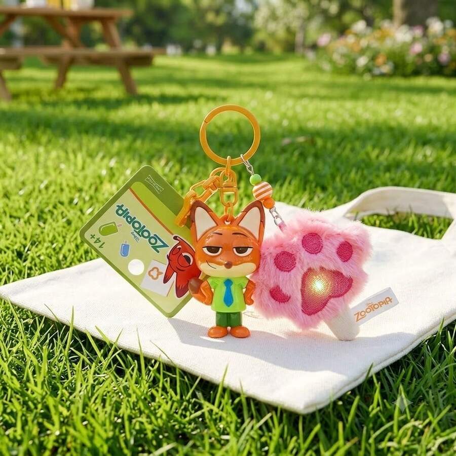 Disney Zootopia Claw Collection Keychain - Nick's Claw Popsicle Cute Cartoon Bag Charm, Premium Soft Rubber Adults, Anime Character Accessories For Backpack Purse Car Keys, Cute Zootopia Merchandise Perfect Gift For Fans - Orange - View 1