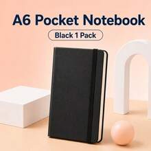 A6 Pocket Hardcover Notebook, 84 Sheets Thick Beige Paper, Premium PU Cover, Elastic Band Design Lined Pages, Office & Study Portable Notebook, School Supplies, School Stationery, School Supplies, Back To School Supplies - A - View 14