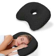 Breathable Ear Piercing Pillow Earring-Pillow Side Sleep For Ear Pain Relief - Black - View 5