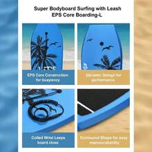 [Free Shipping] Super Lightweight Bodyboard Surfing With Leash EPS Core Boarding-L-XY265737 - FXC5FMJIRWNII1 - View 5
