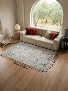 Living Room Rug, Light Gray Vintage, Large Size Soft. Suitable For Kitchen, Dining Room, Bedroom, Living Room, Indoor/Outdoor, Office, Hallway, Anti-Slip Door Mat, Corridor, Study. Faux Cashmere Holiday Decor Rug. - Apricot - View 14