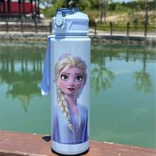 1 Pc Cute Cartoon Water Cups, Leak-Proof Plastic Sports Water Bottle, Cute Personalized Gift, Suitable For Outdoor Hiking, School, Office, Perfect Gift - Multicolor - View 5