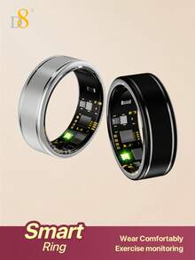 D8 Smart Ring Fitness Tracker, Unisex, Ringan, Tanpa Jahitan, Nyaman Dipakai, Smart Ring Kesehatan, Pemantauan Detak Jantung Real-Time 24 Jam, Pelacakan Siklus Tidur Nyenyak, Perekaman Berbagai Aktivitas Olahraga & Kebugaran, Tahan Air & Debu IP68 untuk Pemakaian Sehari-hari - View 4