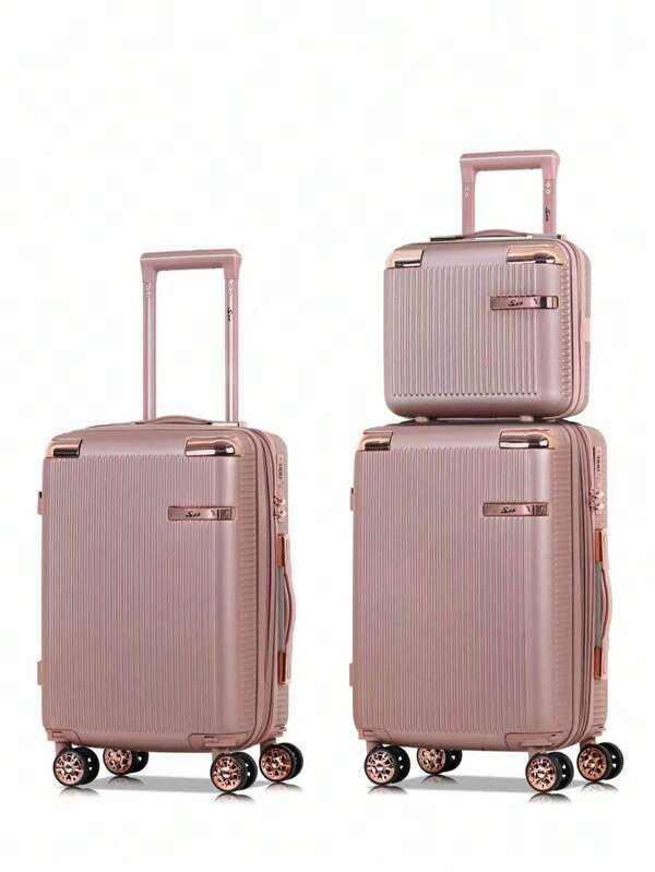 2 Malas de Bordo Viagem(9kg+12kg) + 1 Frasqueiras(G). Com Zíper Expansível Rodinhas 360 Removíveisn Bagagens de mão