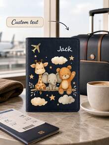 Personalized Passport Cover With Name, Travel Passport Holder Card Wallet, Custom Travel Passport Sleeve, Cute Wildlife Passport Wallet, Vacation - Multicolor - View 3