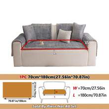 1pc Comfortable Flannel Sofa Cover, Non-Slip Machine Washable Sofa Protector, Soft & Warm, Suitable For Dogs And Home Daily Use - Multicolor - View 19