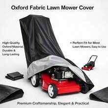 1 Peça Capa para Cortador de Grama, Projetada para Armazenamento Externo, Disponível em Múltiplas Cores, Adequada para a Maioria dos Cortadores de Empurrar. Feita de Tecido Oxford 600D com Fechamento de Cordão na Bottom . - cobertura para gramado - Visão 5