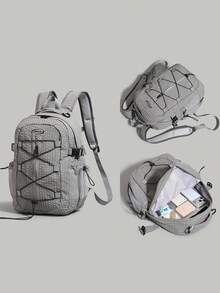 Lightweight Backpack, Perfect Balance Between Urban Commute And Outdoor Hiking, Multi-Pocket Functional Design, Versatile Backpack. Spacious Main Compartment Can Easily Accommodate Laptop And Daily Essentials; Front Equipped With Convenient Zipper Pocket For Storing Phone, Keys And Other Small Items. Whether For Daily Commute, Campus Classes, Weekend Outings Or Short-Distance Hiking, This Backpack Combining Aesthetics And Functionality Can Be Your Reliable Assistant. - Multicolor - View 6
